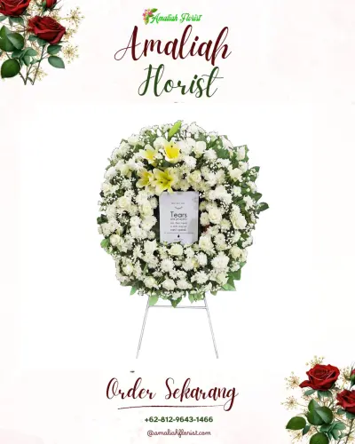 Krans Bunga Duka Cita di Mekarpawitan